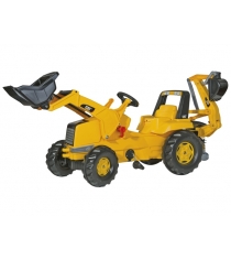 Детский педальный трактор Rolly Toys Junior CAT Backhoe Loader 813001...